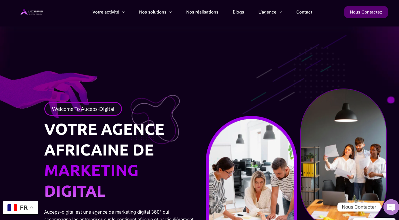 capture site internet Auceps-Digital Agency